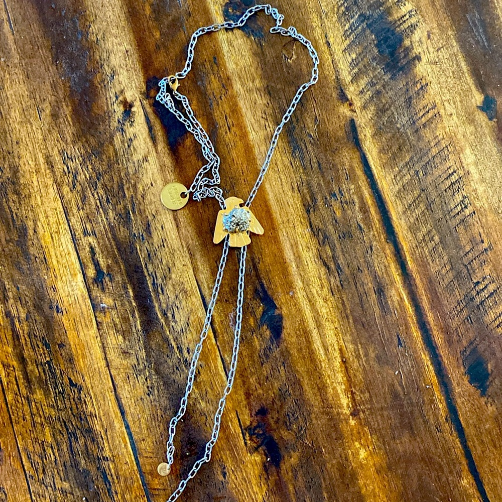 Twisted Silver Eagle Necklace
